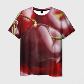 Мужская футболка 3D с принтом Черешня , 100% полиэфир | прямой крой, круглый вырез горловины, длина до линии бедер | вишня | черешня