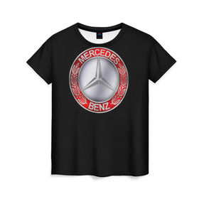 Женская футболка 3D с принтом MERSEDES BENZ , 100% полиэфир ( синтетическое хлопкоподобное полотно) | прямой крой, круглый вырез горловины, длина до линии бедер | авто | автомобиль | водитель | машина