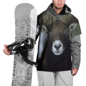 Накидка на куртку 3D с принтом Горный козел , 100% полиэстер |  | горный козел | животные