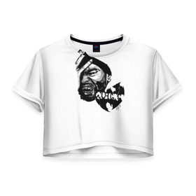 Женская футболка 3D укороченная с принтом Methodman , 100% полиэстер | круглая горловина, длина футболки до линии талии, рукава с отворотами | gza | hip hop | rza | wu fam | ву танг клан | хип хоп