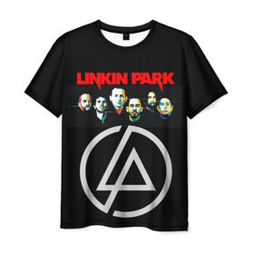 Мужская футболка 3D с принтом Linkin Park , 100% полиэфир | прямой крой, круглый вырез горловины, длина до линии бедер | linkin park