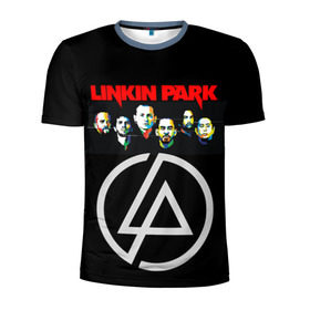 Мужская футболка 3D спортивная с принтом Linkin Park , 100% полиэстер с улучшенными характеристиками | приталенный силуэт, круглая горловина, широкие плечи, сужается к линии бедра | linkin park