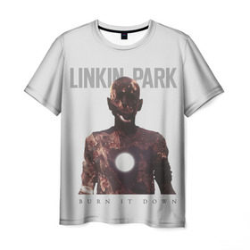 Мужская футболка 3D с принтом Linkin Park , 100% полиэфир | прямой крой, круглый вырез горловины, длина до линии бедер | 