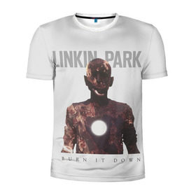Мужская футболка 3D спортивная с принтом Linkin Park , 100% полиэстер с улучшенными характеристиками | приталенный силуэт, круглая горловина, широкие плечи, сужается к линии бедра | 
