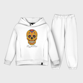 Детский костюм хлопок Oversize с принтом Мексиканский череп ,  |  | color | day of the dead | dead | death | halloween | holiday | mexican skull | mexico | ornament | pattern | день мертвых | мексика | мексиканский череп | мертвецов | орнамент | праздник | узоры | хэллоуин | цветы