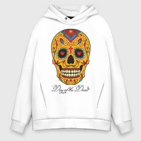 Мужское худи Oversize хлопок с принтом Мексиканский череп , френч-терри — 70% хлопок, 30% полиэстер. Мягкий теплый начес внутри —100% хлопок | боковые карманы, эластичные манжеты и нижняя кромка, капюшон на магнитной кнопке | color | day of the dead | dead | death | halloween | holiday | mexican skull | mexico | ornament | pattern | день мертвых | мексика | мексиканский череп | мертвецов | орнамент | праздник | узоры | хэллоуин | цветы