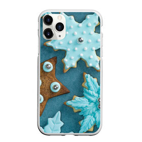 Чехол для iPhone 11 Pro Max матовый с принтом Новогоднее печенье , Силикон |  | Тематика изображения на принте: зима | новый год | печенье | сладости | снег