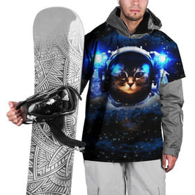 Накидка на куртку 3D с принтом Кот космонавт , 100% полиэстер |  | звёздное небо | космос | кот | кошка | прикольные картинки