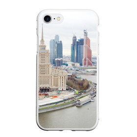 Чехол для iPhone 7/8 матовый с принтом Москва-Сити , Силикон | Область печати: задняя сторона чехла, без боковых панелей | 
