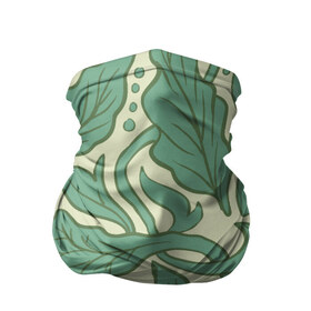 Бандана-труба 3D с принтом Листья , 100% полиэстер, ткань с особыми свойствами — Activecool | плотность 150‒180 г/м2; хорошо тянется, но сохраняет форму | арт | вьюн | листья | растения | фауна