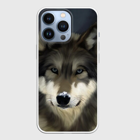 Чехол для iPhone 13 Pro с принтом Картина волк ,  |  | Тематика изображения на принте: волк | животные | собака
