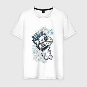 Мужская футболка хлопок с принтом Игуана , 100% хлопок | прямой крой, круглый вырез горловины, длина до линии бедер, слегка спущенное плечо. | хищник | ящерица