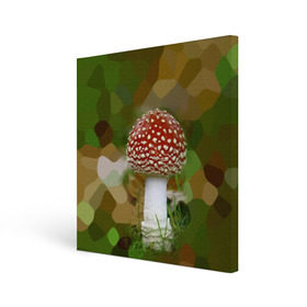 Холст квадратный с принтом Мухоморчик , 100% ПВХ |  | Тематика изображения на принте: гриб | камуфляж | лес | мухомор | поганка | яд | ядовитый