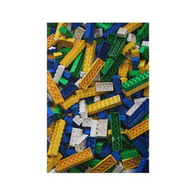 Обложка для паспорта матовая кожа с принтом Конструктор LEGO , натуральная матовая кожа | размер 19,3 х 13,7 см; прозрачные пластиковые крепления | Тематика изображения на принте: игрушка | конструктор | лего
