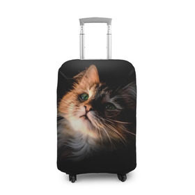 Чехол для чемодана 3D с принтом Зеленоглазый котёнок , 86% полиэфир, 14% спандекс | двустороннее нанесение принта, прорези для ручек и колес | Тематика изображения на принте: кот | кошка | прикольные картинки