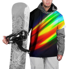 Накидка на куртку 3D с принтом Цветные блики , 100% полиэстер |  | dance | klub | линии | танцы блики | цвет