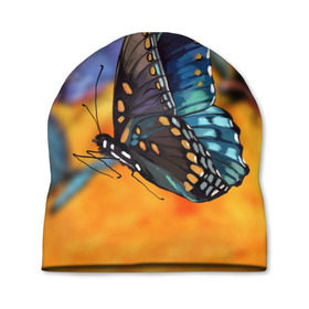 Шапка 3D с принтом Рисунок бабочка , 100% полиэстер | универсальный размер, печать по всей поверхности изделия | бабочка