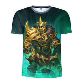 Мужская футболка 3D спортивная с принтом Wraith King , 100% полиэстер с улучшенными характеристиками | приталенный силуэт, круглая горловина, широкие плечи, сужается к линии бедра | dota 2 | skeleton king | дота
