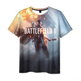 Мужская футболка 3D с принтом Battlefield , 100% полиэфир | прямой крой, круглый вырез горловины, длина до линии бедер | battlefield батла | батлфилд