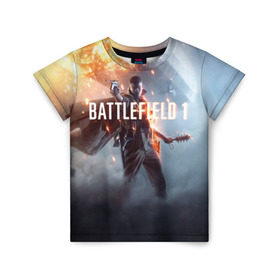 Детская футболка 3D с принтом Battlefield , 100% гипоаллергенный полиэфир | прямой крой, круглый вырез горловины, длина до линии бедер, чуть спущенное плечо, ткань немного тянется | battlefield батла | батлфилд