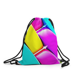 Рюкзак-мешок 3D с принтом Different color , 100% полиэстер | плотность ткани — 200 г/м2, размер — 35 х 45 см; лямки — толстые шнурки, застежка на шнуровке, без карманов и подкладки | 