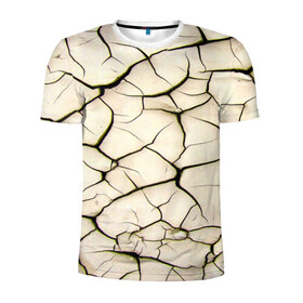Мужская футболка 3D спортивная с принтом Dry Soil , 100% полиэстер с улучшенными характеристиками | приталенный силуэт, круглая горловина, широкие плечи, сужается к линии бедра | земля | пустыня | трещины