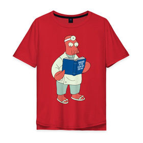 Мужская футболка хлопок Oversize с принтом Доктор Зойдберг , 100% хлопок | свободный крой, круглый ворот, “спинка” длиннее передней части | futurama | зойдберг | краб | мультики | футурама