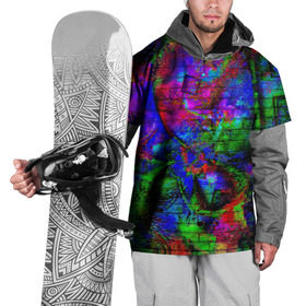 Накидка на куртку 3D с принтом Graffiti , 100% полиэстер |  | Тематика изображения на принте: граффити | кирпич | разноцветный | стена | яркий