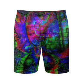 Мужские шорты 3D спортивные с принтом Graffiti ,  |  | граффити | кирпич | разноцветный | стена | яркий