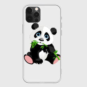 Чехол для iPhone 12 Pro Max с принтом Пандочка , Силикон |  | Тематика изображения на принте: бамбук | голубые глаза | панда