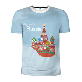 Мужская футболка 3D спортивная с принтом Welcom To Russia , 100% полиэстер с улучшенными характеристиками | приталенный силуэт, круглая горловина, широкие плечи, сужается к линии бедра | welcom to russia | держава | добро пожаловать в россию | кремль | москва | россия | слава россии | страна