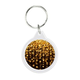 Брелок круглый с принтом Золотой дождь , пластик и полированная сталь | круглая форма, металлическое крепление в виде кольца | dance | klub | золото | клуб | праздник | танцы