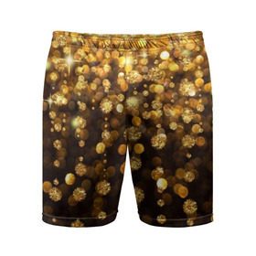 Мужские шорты 3D спортивные с принтом Золотой дождь ,  |  | dance | klub | золото | клуб | праздник | танцы