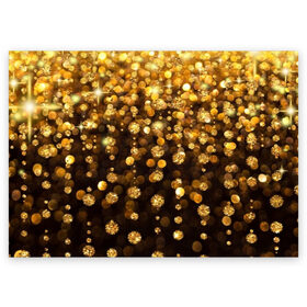 Поздравительная открытка с принтом Золотой дождь , 100% бумага | плотность бумаги 280 г/м2, матовая, на обратной стороне линовка и место для марки
 | dance | klub | золото | клуб | праздник | танцы