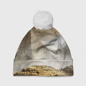Шапка 3D c помпоном с принтом Egypt , 100% полиэстер | универсальный размер, печать по всей поверхности изделия | egypt | египет | закат | золото | клеопатра | мумия | песок | пирамиды | пустыня | солнце