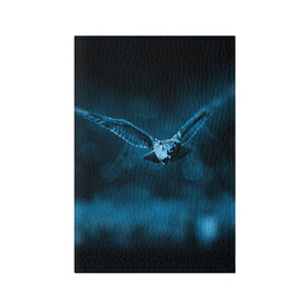 Обложка для паспорта матовая кожа с принтом сова , натуральная матовая кожа | размер 19,3 х 13,7 см; прозрачные пластиковые крепления | dark | клюв | лес | ночь | перья | птица | сова | темнота | филин