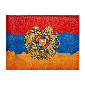 Обложка для студенческого билета с принтом Армения , натуральная кожа | Размер: 11*8 см; Печать на всей внешней стороне | Тематика изображения на принте: герб | флаг