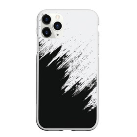 Чехол для iPhone 11 Pro Max матовый с принтом Краска и ничего лишнего! , Силикон |  | белый | дизайн | капли | краска | монохромный | разводы | черный