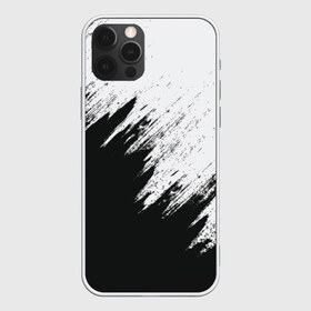 Чехол для iPhone 12 Pro Max с принтом Краска и ничего лишнего! , Силикон |  | Тематика изображения на принте: белый | дизайн | капли | краска | монохромный | разводы | черный