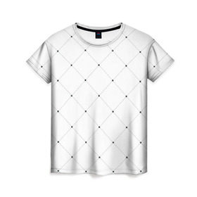 Женская футболка 3D с принтом Точечный узор! , 100% полиэфир ( синтетическое хлопкоподобное полотно) | прямой крой, круглый вырез горловины, длина до линии бедер | белый | дизайн | классно | круто | лейбл | точки | узор | цвет | черный