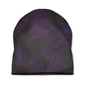Шапка 3D с принтом Пурпурные волны , 100% полиэстер | универсальный размер, печать по всей поверхности изделия | абстракция | арт | волны | пурпурный
