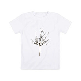 Детская футболка хлопок с принтом Веточка дерева , 100% хлопок | круглый вырез горловины, полуприлегающий силуэт, длина до линии бедер | ветка | дерево | класс | корки | круто | природа