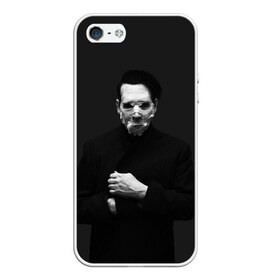 Чехол для iPhone 5/5S матовый с принтом Marilyn Manson , Силикон | Область печати: задняя сторона чехла, без боковых панелей | звезда | знаменитость | музыка | мэрилин мэнсон | певец | рокер