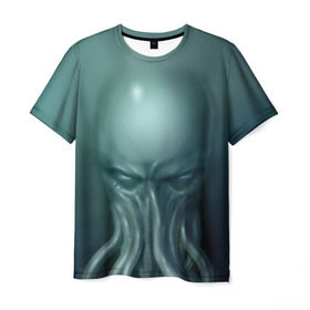 Мужская футболка 3D с принтом Ктулху , 100% полиэфир | прямой крой, круглый вырез горловины, длина до линии бедер | cthulhu | ctulhu | осьминог