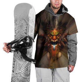 Накидка на куртку 3D с принтом Маска шамана , 100% полиэстер |  | Тематика изображения на принте: 