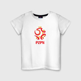 Детская футболка хлопок с принтом Сборная Польши по футболу , 100% хлопок | круглый вырез горловины, полуприлегающий силуэт, длина до линии бедер | lewandowski | левандовски | польша