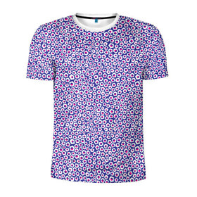 Мужская футболка 3D спортивная с принтом Состою из клеток , 100% полиэстер с улучшенными характеристиками | приталенный силуэт, круглая горловина, широкие плечи, сужается к линии бедра | классно | красиво | краска | красный | круто | синий | текстура | фиолетовый | форма | цвет