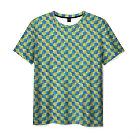 Мужская футболка 3D с принтом Великая иллюзия , 100% полиэфир | прямой крой, круглый вырез горловины, длина до линии бедер | иллюзии | иллюзия | классная | классно | круто | обман | оптическая | показалось | фигура