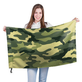 Флаг 3D с принтом камуфляж , 100% полиэстер | плотность ткани — 95 г/м2, размер — 67 х 109 см. Принт наносится с одной стороны | армия | камуфляж | милитари | силовые структуры