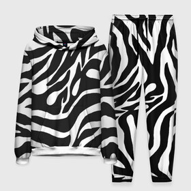 Мужской костюм 3D (с толстовкой) с принтом Зебра ,  |  | животные | зебра | полосы | текстуры | черно белый